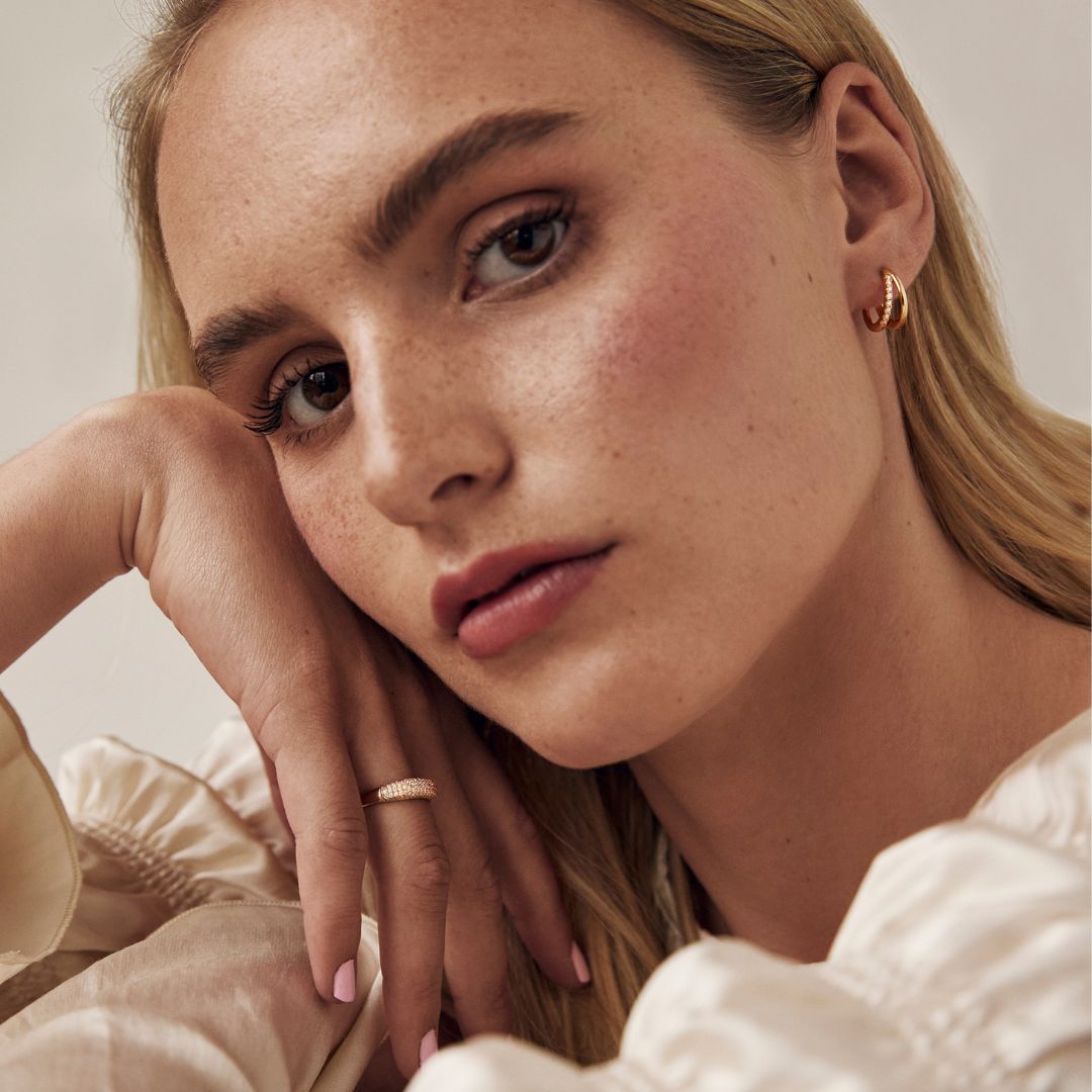 Goal hoops earrings