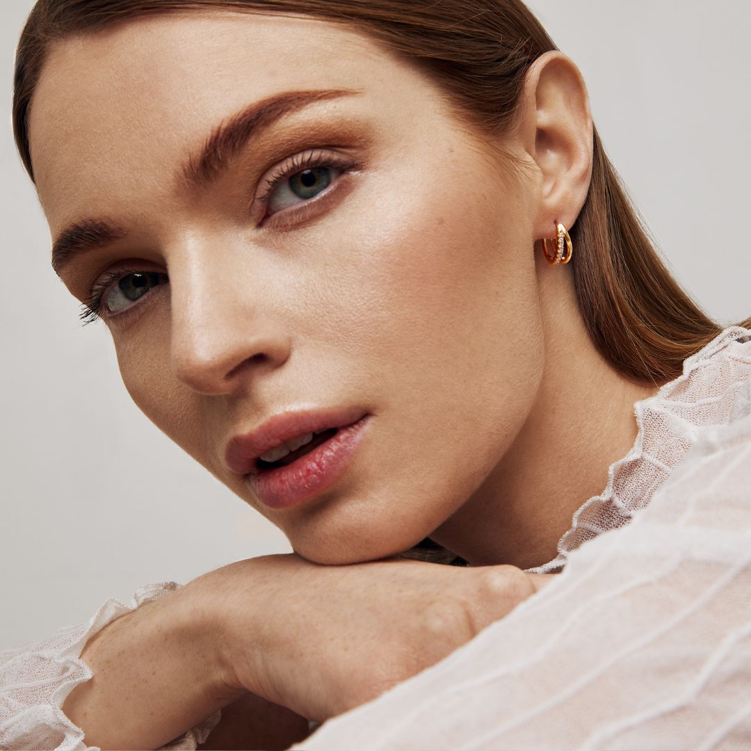 Goal hoops earrings