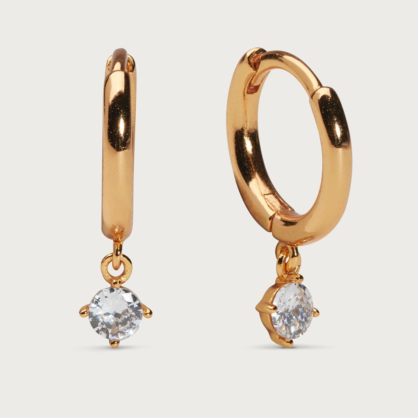 Petite Sparkling hoops earrings