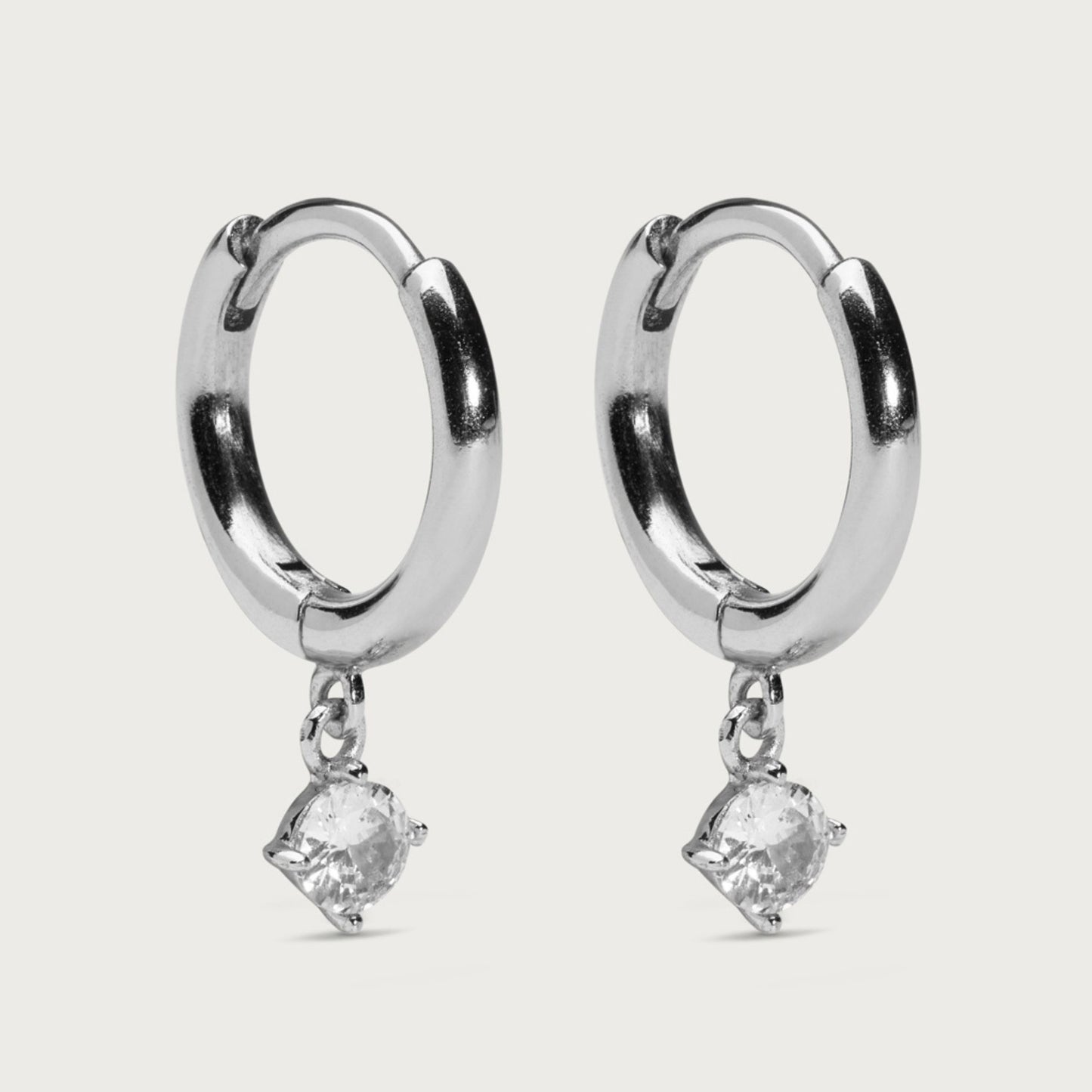 Petite Sparkling hoops earrings