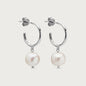 Pearly hoops earrings