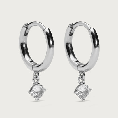 Petite Sparkling hoops earrings